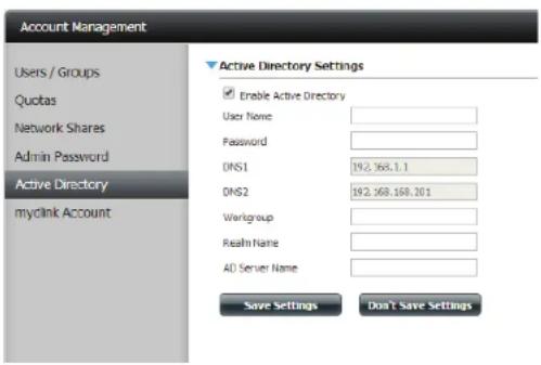 D-LINK DNS340L - Active Directory - 1