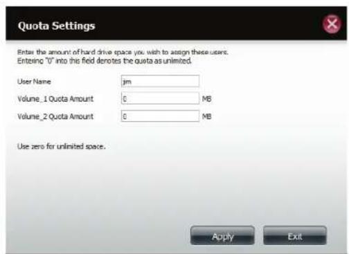 D-LINK DNS340L - Quotas - 4