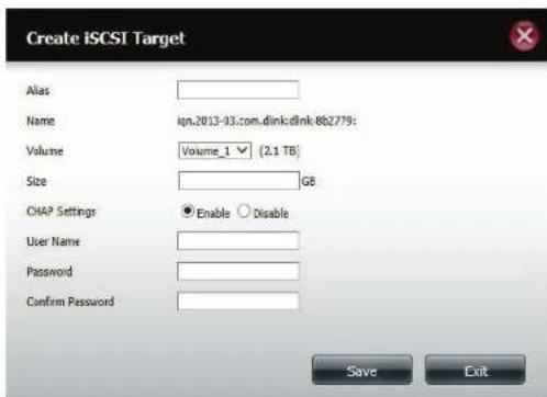 D-LINK DNS340L - Creation d'une cible iSCSI - 2