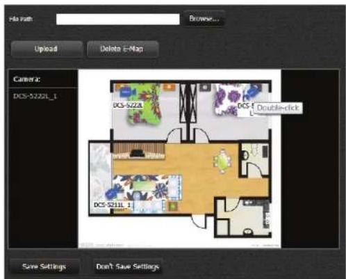 D-LINK DNS340L - My Surveillance - Configuration - Chargement d'E-map - 5