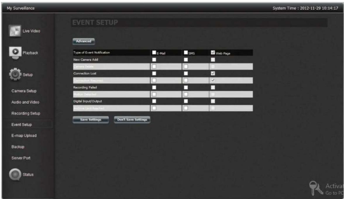D-LINK DNS340L - My Surveillance - Configuration - Configuration d'événement - 1