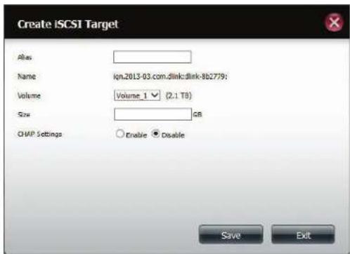 D-LINK DNS340L - Creation d'une cible iSCSI - 1