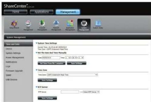 D-LINK DNS340L - Date et heures - 1