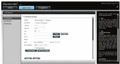 D-LINK DNS340L - Sauvegardes locales - 1
