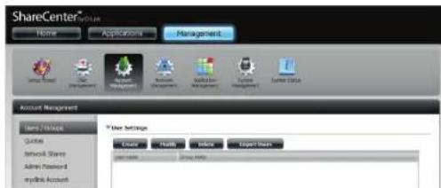 D-LINK DNS340L - Creation d'un seul utiliser - 1