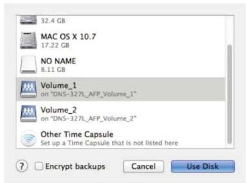 D-LINK DNS340L - Configuration de Time Machine - Mac OS - 5