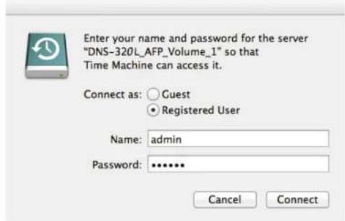 D-LINK DNS340L - Configuration de Time Machine - Mac OS - 6