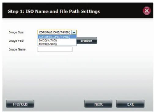 D-LINK DNS340L - Configurer le nom ISO et le chemin d'accès au fichier - 1