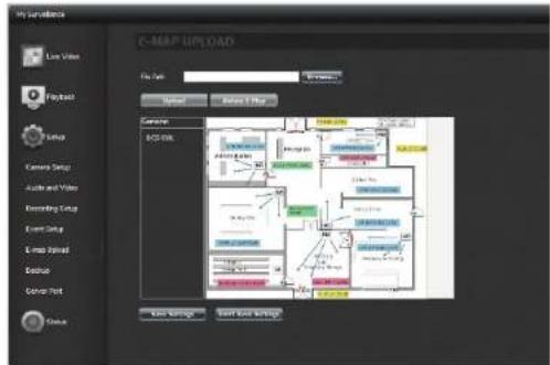 D-LINK DNS340L - My Surveillance - Configuration - Chargement d'E-map - 4