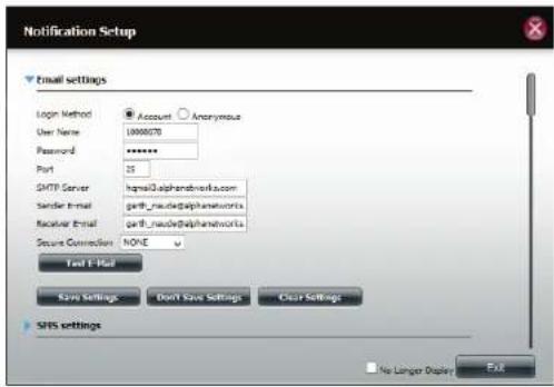 D-LINK DNS340L - My Surveillance - Configuration - Configuration d'événement - 4
