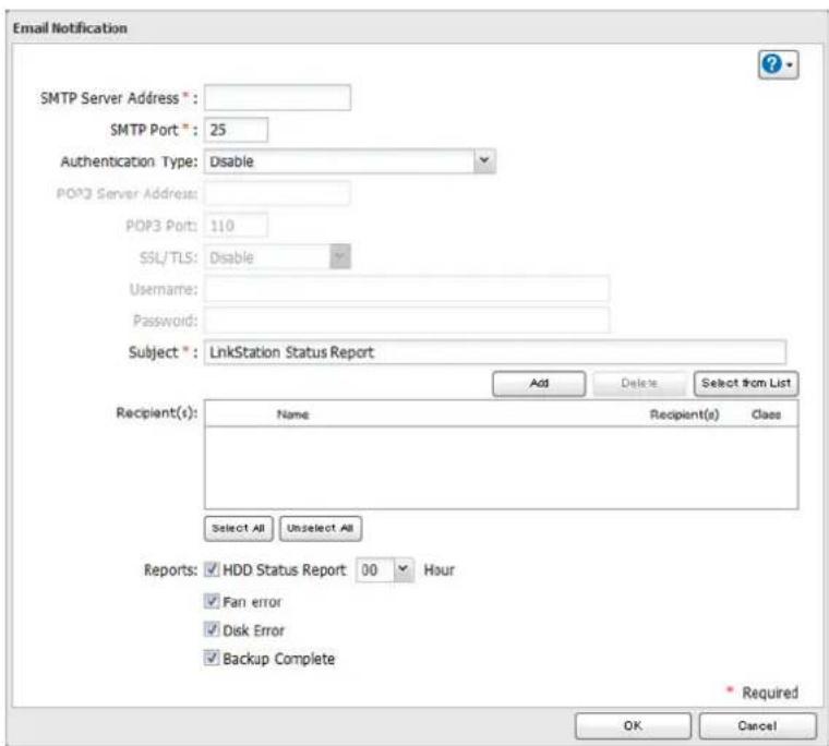 BUFFALO LinkStation 420 NVR - Notification par e-mail - 5