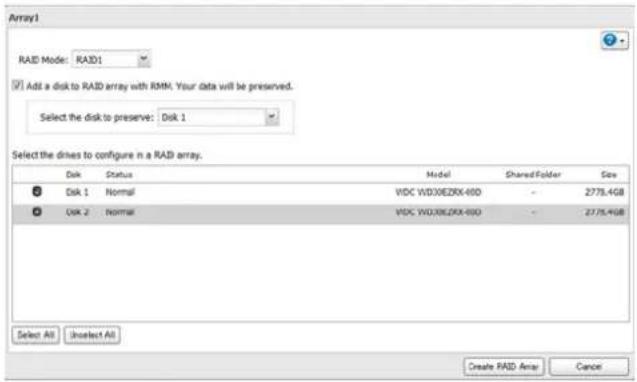 BUFFALO LinkStation 420 NVR - Modification du mode RAID - 9