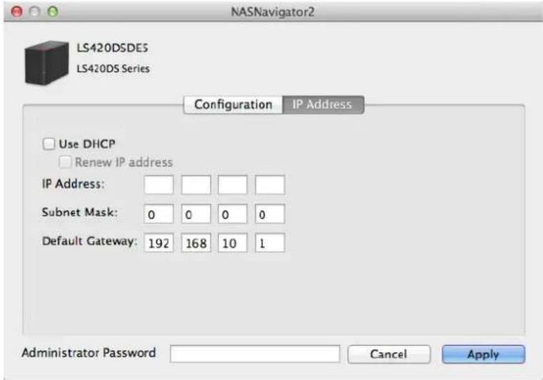 BUFFALO LinkStation 420 NVR - Modification de l'adresse IP - 2
