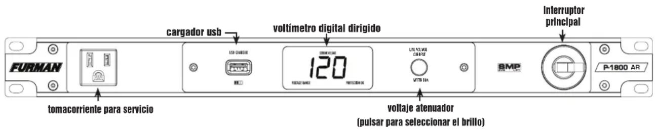 Furman P1800 AR - P-1800 AR PANEL DELANTERO - 1