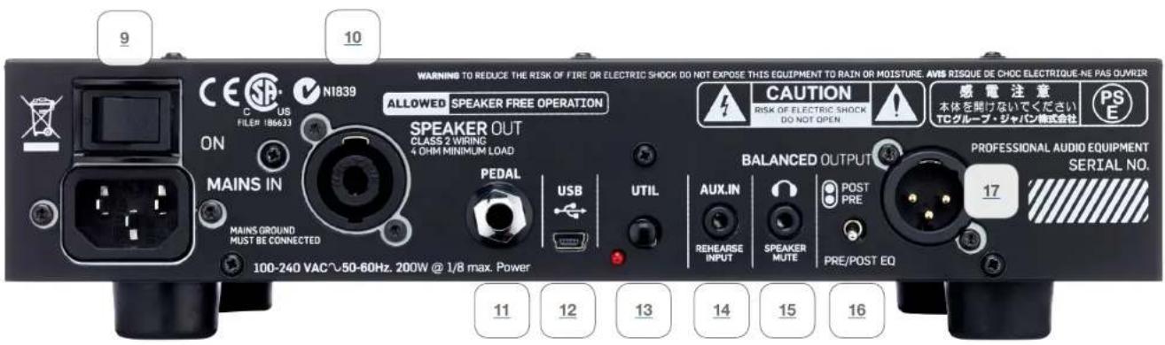 TC ELECTRONIC BH550 - Opération - panneau arrêté - 1