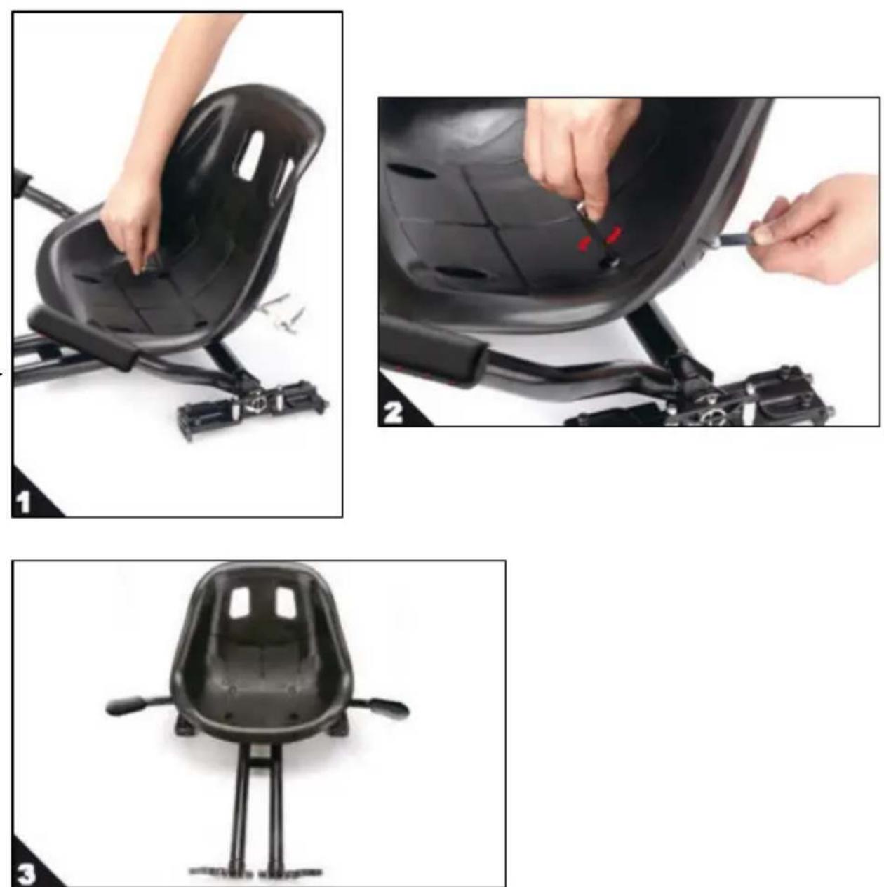 NILOX DOC KART - PLACEMENT DU SIÈGE SUR LE CHÂSSIS-SIÈGE - 1