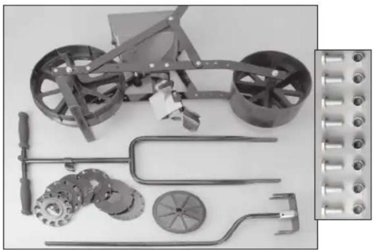 Chapin Garden Seeder W 6 Seed Plates 8701B - CHECK TO SEE THAT YOU HAVE ALL NECESSARY PARTS: - 1