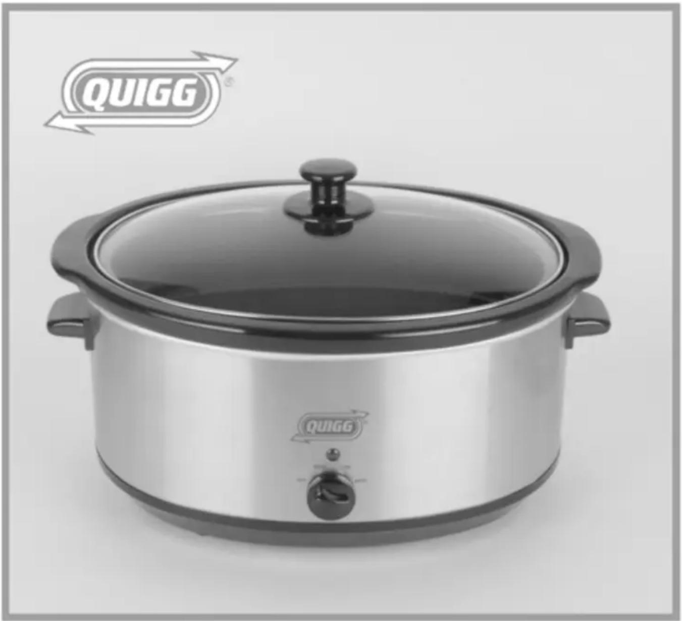 QUIGG BS2380 - Roestvrijstalen slowcooker - 1