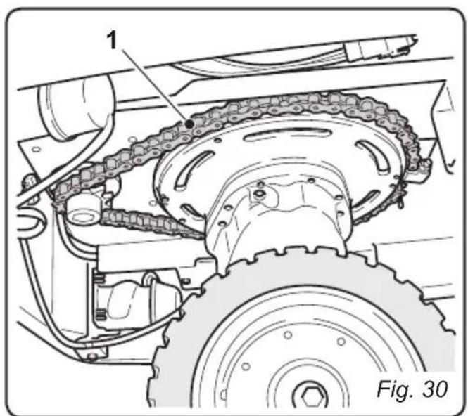 Ghibli S5 150S85 - 11.1.f - Check the wear status of the steering chain (Fig. 30) - 1
