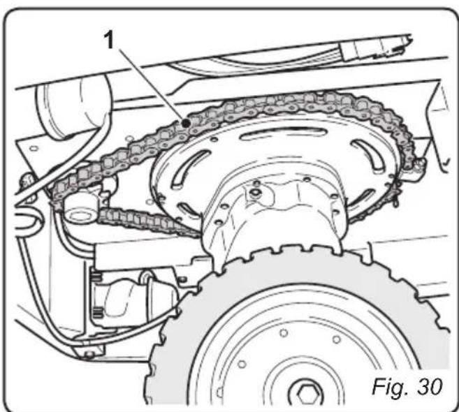 Ghibli S5 150S85 - 11.1.f - Controllo stato di usura catena sterzo (Fig. 30) - 1