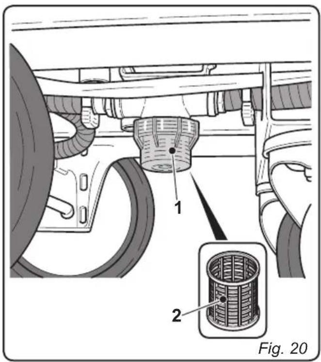 Ghibli S1 45M55 - 10.1.d - Pulizia filtro acqua pulita (Fig. 20) - 2