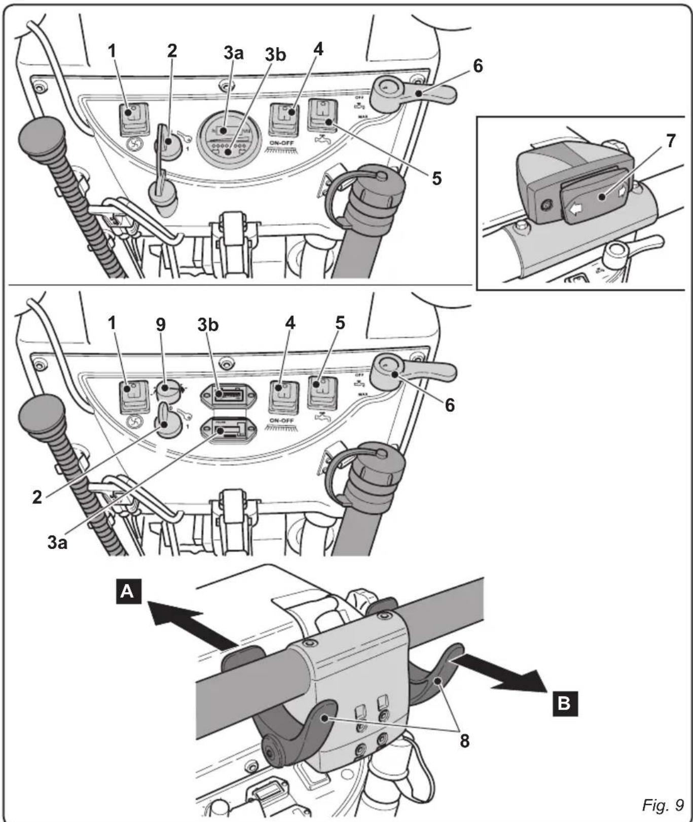 Ghibli S1 45M55 - 9) Manopola regolazione velocità massima - 1