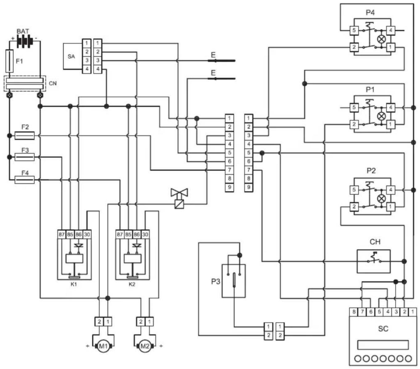 Ghibli S1 45M55 - SCHEMI ELETTRICI - 1