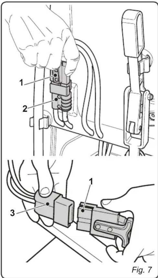 Ghibli S1 45M45 - 4.1.b - Charging the battery using an external battery charger (Fig. 7) - 1