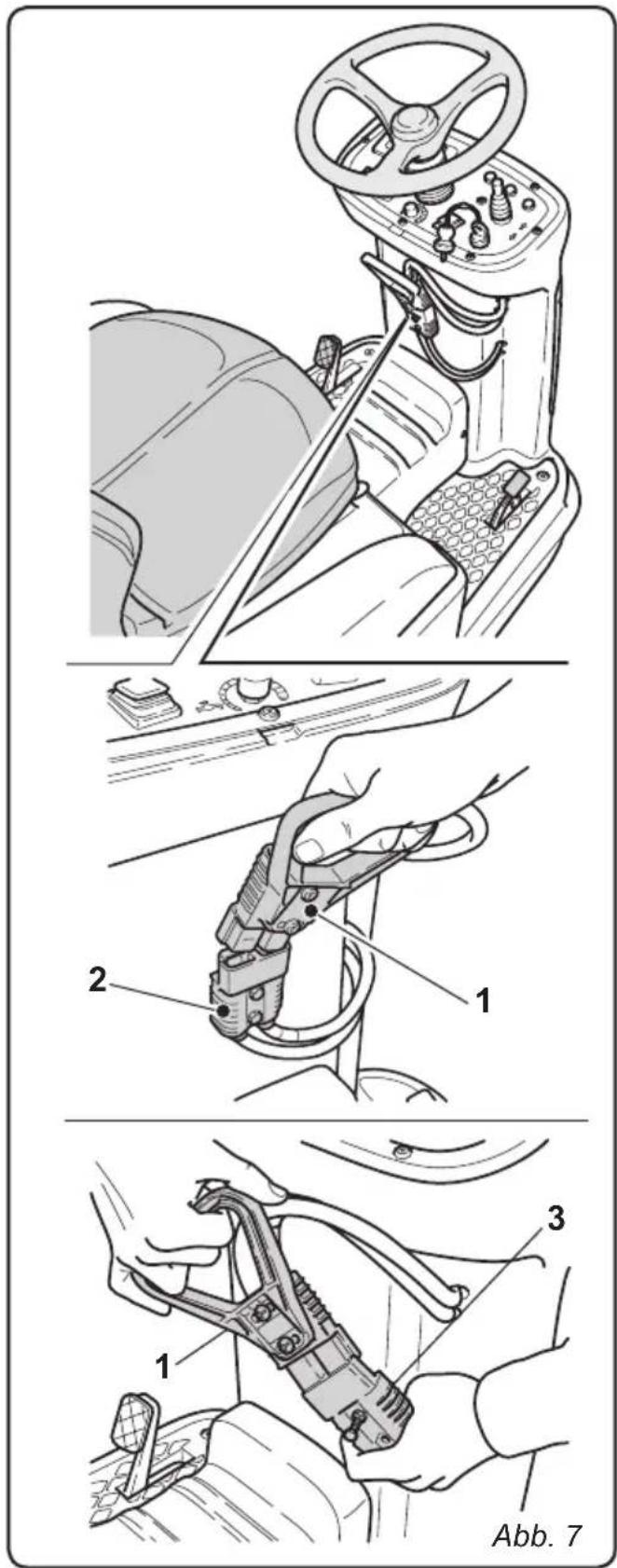 Ghibli S5 150S100 - 4.1.a - Aufladen der Batterie durch externes Ladegerät (Abb. 7) - 1