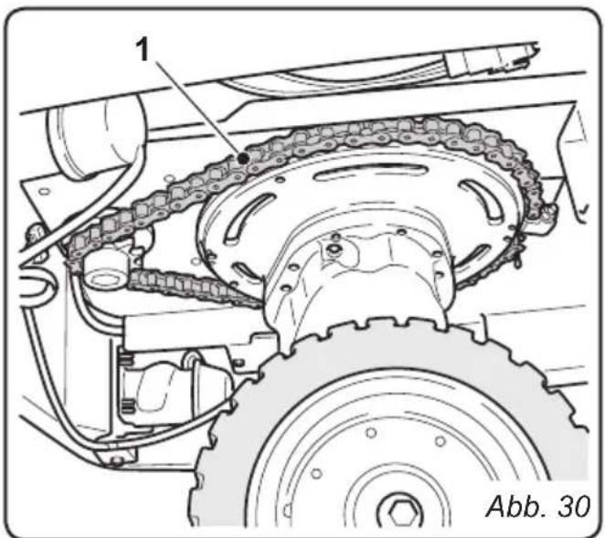 Ghibli S5 150S100 - 11.1.f - Überprüfen Sie den Verschleißzustand der Lenkerkette (Abb. 30) - 1