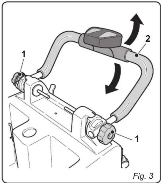 Ghibli S1 45D55 - 3.1.a - Positioning of the handle (Fig. 3) - 1