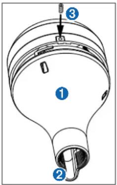 GARMIN GPS19x - Montage de l'antenne en faisant passer le câble à l'extérieur du poteau - 1