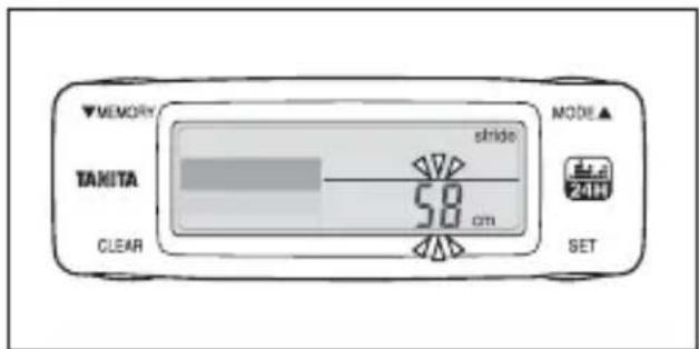 ▼MEMORY TAKITA CLEAR shido 58 cm MODE ▲ 24H SET