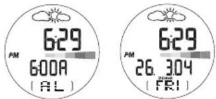 OREGON SCIENTIFIC RA183 - SET THE DAILY ALARM / TIME ZONE - 1