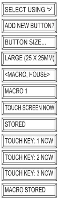MARMITEK EasyTouch Panel 10 - Voici un exemple comment ajouter un bouton macro (25x25mm) avec laquelle 2 commandes sont faites : - 1