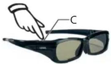 LOEWE Active Glasses 3D - In-/uitschakelen van de 3D-bril - 1