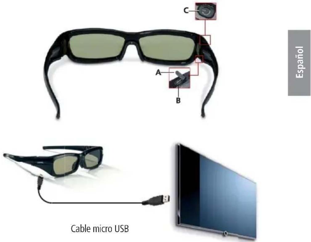 LOEWE Active Glasses 3D - Carga de la bateria integra - 1