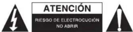 ATENCIÓN RIESGO DE ELECTROCUCIÓN NO ABRIR