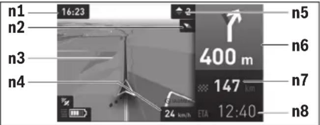 BOSCH Nyon Active Line - Driftstilstand „Kort og navigation“ - 1