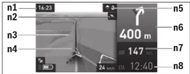 BOSCH Nyon Active Line - Betriebsmodus „Karte&amp;Navigation“ - 1