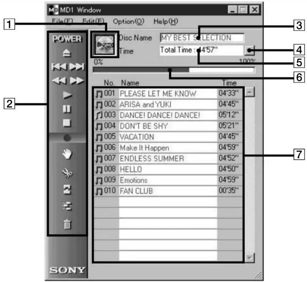 SONY PCLKMD1 - MD operation screen - 1