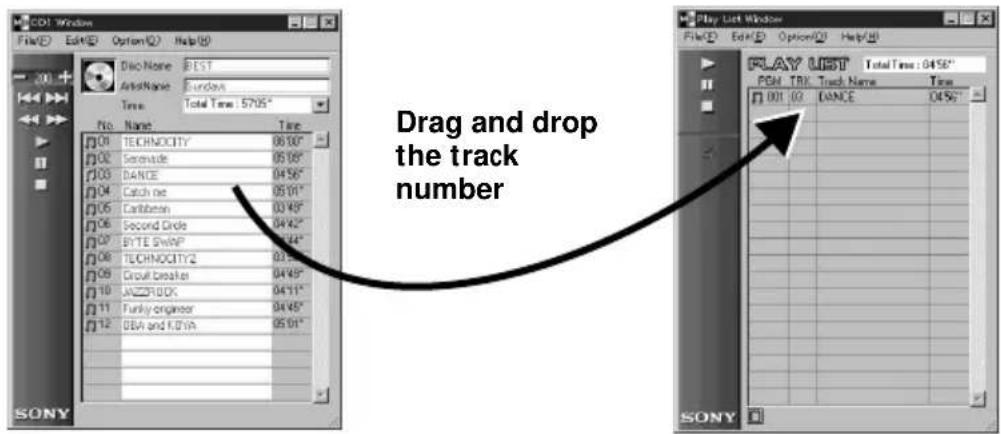 SONY PCLKMD1 - Programming the CD tracks (continued) - 1