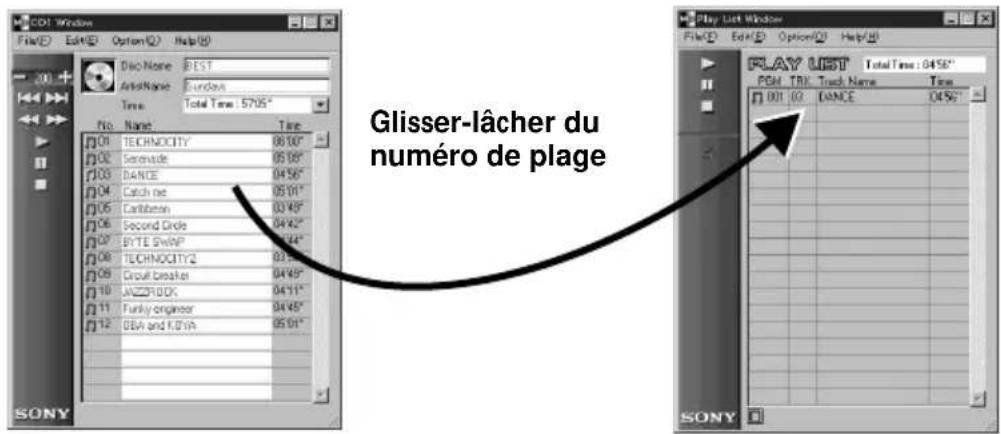SONY PCLKMD1 - Programmation des plages d'un CD (suite) - 1