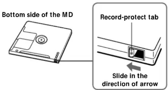 SONY MDSPC2 - To prevent accidental erasure of the recorded material - 1