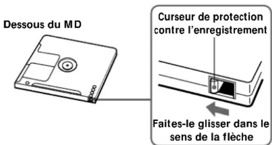 SONY MDSPC2 - Pour éviter un effacement accidentel des matériaux enregistrés - 1