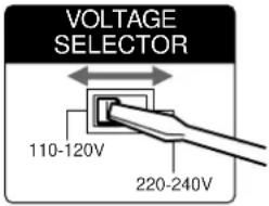 SONY MDSM100 - Ajuste del voltaje (sólo en los modelos con selector de voltaje) - 1