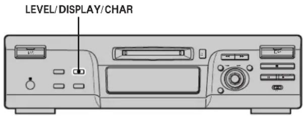 SONY MDSM100 - Emploi de l'afficheur - 1