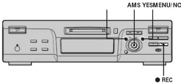 SONY MDSM100 - Marcacao dos numeros das faixas durante a gravacao (marcaao de faixa) - 1