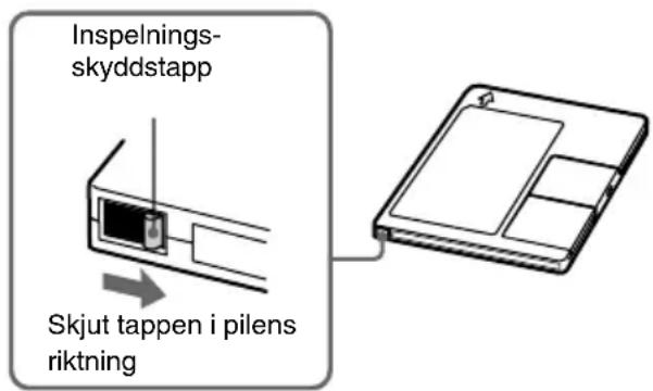 SONY MDSJE480 - For att forhindra att inspelat material blir raderat av misstag - 1
