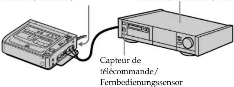 SONY GVD200E - Positionnement du magnétoscope (pour lecture) et de l'autre magnétoscope (pour enregistrement) pour qu'ils soient face à face - 1